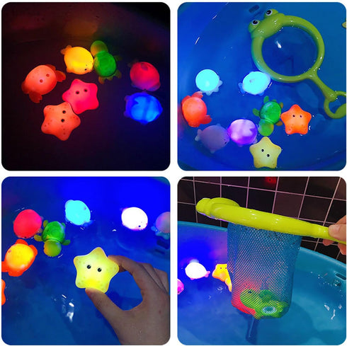 Baby Bath Toys for Luminous Animals Set, Bath Time Toy Bathroom Wall Bathtub Tub Shower Kids Baby Infant Girls Boys Age 18months and up (A)...