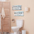 Jetec 2 Pieces Funny Bathroom Pictures Wall Sign Decor Farmhouse Bathroom Rule Wall Art Toilet Rustic Decoration Best Seat Wooden Sign(Fresh Style...