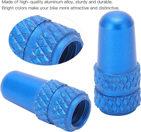 RiToEasysports 2Pcs Bike Valve ,Aluminium Alloy Valve Stem Bike Accessories for Mountain Bike,Road Bike (Light Blue) and Spare Parts...
