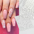 30 Pcs Flower Nail Art Stickers Spring Nail Stickers 5D Embossed White Floral Nail Decals with Glitter Designs Self Adhesive Nail Supplies for Wom...