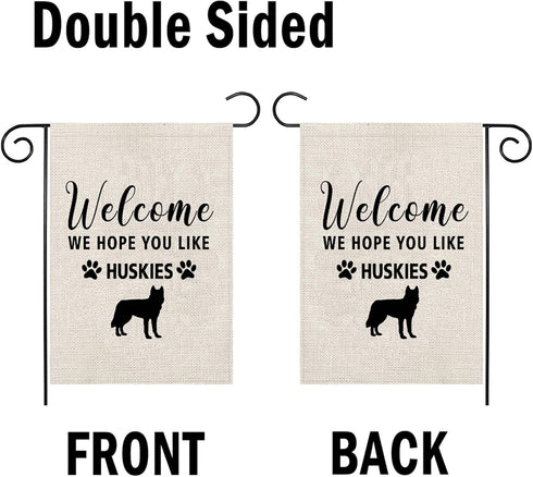 Huskies Garden Flag Welcome We Hope You Like Huskies Garden Flag Huskies Welcome Flag Garden Decor (LIKE HUSKIES F)...