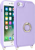 for iPhone 7/8/SE 2020/SE 2022 Case with Card Holder and Strap for Women,Crossbody Lanyard,Kickstand Ring Stand,Snap Clasp,Phone Wallet Cases 4.7 ...