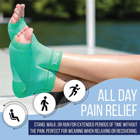 SB SOX Ankle Compression Sleeve - Plantar Fasciitis Compression Socks - Best Arch Support for All Day Wear - Relief for Heel Pain and Night Splint...