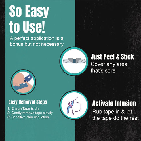 Heali Kinesiology Tape with Magnesium and Menthol, 20 Pcs Precut Strips, K Tape Roll, Knees, Physical Therapy Sports Tape for Muscle and Joint Pai...