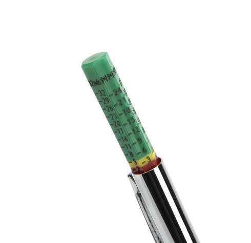 Steelman Color Coded Tread Depth Gauge, Quickly Identifies Amount of Tread on Tires, Reads in MM and 32nds...