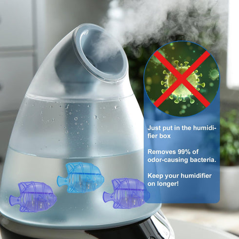 16pcs Humidifier Tank Cleaner, 2.52x1.57x1.06 Inch Humidifier Cleaner Fish Demineralization Cleaning Ball Humidifier Filter Replacement for Protec...