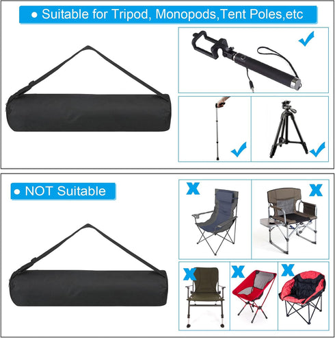 PATIKIL 32x4x4 Inch Grill Storage Tool Bag, Grilling Tools BBQ Bag for Grill Utensil Storage 600D Oxford Foldable Tripod Carry Bag with Adjustable...