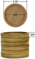 Window Garden – 2.75” Bamboo Saucers – for 6-Pack Small Kitty Pots, Succulent Owl Indoor Planters, Set of 6 Saucers. Keep Surfaces from Getting We...