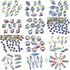 AD Beads 300 Pieces Flat Back Gems 11 Shapes Crystal Rhinestones 12 Sizes Rhinestones for Crafts Nail Face Art Clothes Shoes Bags DIY(Clear AB)...