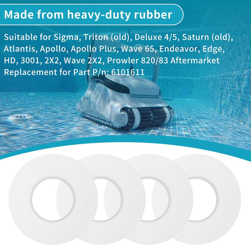 4PCS Climbing Ring Climbing Wheels Rings # 6101611-R4 Replacement for Maytronics Dolphin Robotic Pool Cleaners Fits M200,M400,M500, Nautilus/CC Pl...