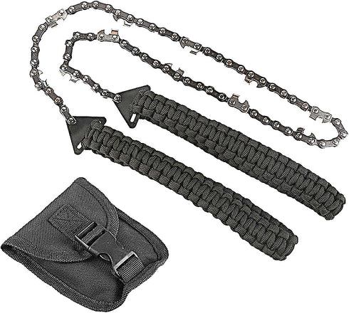 Pocket Chainsaw with Paracord Handle 24inch 11teeth Rope Saw Hand Saw Emergency Outdoor Survival Gear Folding Chain Wire Fast Wood & Tree Cutting ...