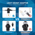 Lamp/Light Bulb Adapter, Black, E26/E27 to 2/3 Prong Plug Splitter for Indoor/Outdoor Use...