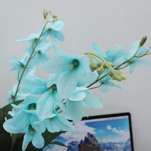 10 Pack Artificial Orchid Flowers, Fake Dancing Lady Orchid Butterfly Flower for Wedding Home Office Party Hotel Restaurant Patio or Yard Decorati...