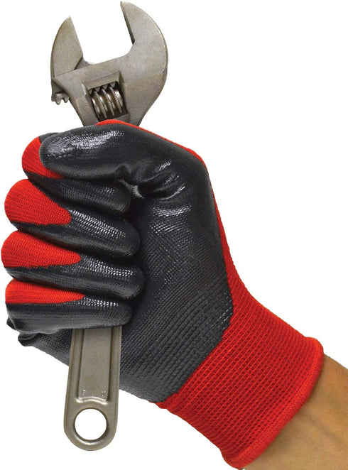 General Purpose Nitrile Coated 10 Pairs,Red...