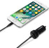GiveAbay Basics 12W (5V, 2.4A) Car Charger with Lightning Cable (Coiled) for iPhone and Apple Devices, 1.5 ft - Black...