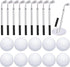 12 Pcs Golf Ballpoint Pen and 12 Pads Golf Sticky Notes Set Cool Golf Party Favors Mini Decorative Golf Pens Funny Sports Golfing Club Props Black...