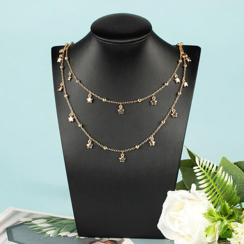 YOUBEIYEE 5 Meters Gold Plated Brass Chains for Jewelry Making Dangling Star Necklace Anklet Chain for Women Jewelry Making Chain Roll...