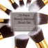 10pcs Premium Synthetic Mini Makeup Brush Set: Eyeshadow, Powder, Eyebrow, Eyeliner, Blush, Foundation & Concealer - Black & Golden...
