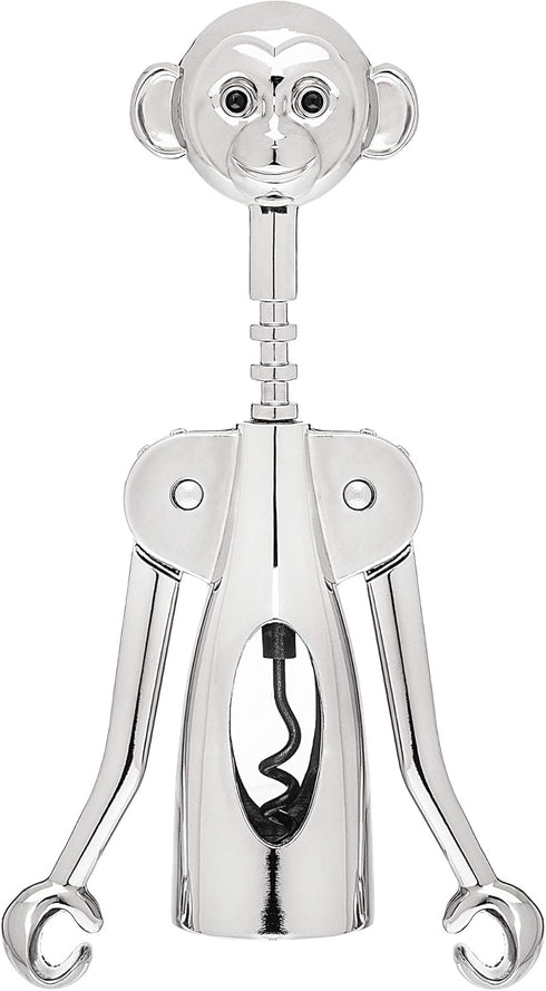 Godinger Monkey Head Corkscrew Wine Cork Bottles Opener and Beer Cap Remover...