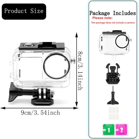 PCTC 45M(148ft) Waterproof Case for DJI Osmo Action4, Accessories for DJI Osmo Action3/4 Waterproof Case,Protective Underwater Dive Housing Shell ...