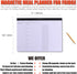 Weekly Meal Planner with Recipes and Grocery List Magnetic Notepad For Fridge - 8.5x11'' Menu Planning Pad With 54 Sheets Tear Off Shopping List F...