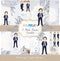Papers For You - Scrapbooking Paper Kit in Portuguese | "A Day of Illusion Brown Haired Boy" Collection | Includes 12 Double Sided Papers with Var...