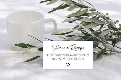 Bridal Recipe Request Cards - 48 Cards...