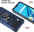for Cricket Debut S2 Case, Att Calypso 4 Case with Tempered Glass Screen Protector,Ring Kickstand,Military Grade Heavy Duty Shockproof Protective ...