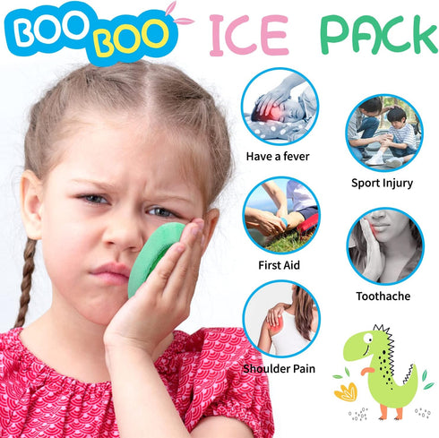 Boo Boo Ice Pack, Kid Reusable Ice Pack, Auxiliary Fever Reduction, Hot Cold Pack for Kid Injuries, Wisdom Teeth, Baby Colic, Gas and Upset Stomac...