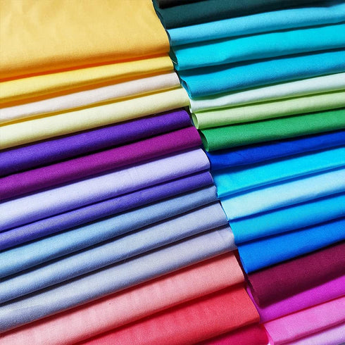 Quilting Fabric, 50 Pcs Fat Quarter Fabric Bundles 8" x 8" (20cm×20cm) Solid Colors Pure Cotton, Precut Squares Sewing Quilting Patchwork Scraps f...