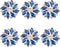FINGERINSPIRE 6PCS 26.5MM Flower Brass Rhinestone Shank Buttons Montana Blue Color Sew On Buttons with 1-Hole and Flat Back, Fashion Claw Rhinesto...