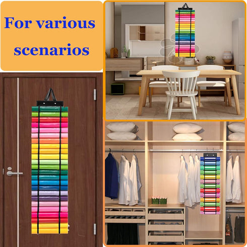 48 Compartments Vinyl Roll Storage, Vinyl Roll Holder Vinyl Organizer, Vinyl Storage Rack Wall Mount/Over The Door for Craft Room Organizers and S...