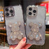 Compatible with iPhone 15 Pro Max Cute Case, Sparkle Diamond Rhinestone Design Bear with Separated Glitter Paper, Luxury Shiny Bling Soft Shockpro...