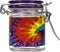 Airtight Glass Herb Mini Storage Jar with Clamping Lid in Choice of Design (Tie Dye, Small)...