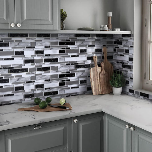Livebor Peel and Stick Backsplash Wallpaper Kitchen Backsplash Wallpaper 11.8inch x 196.8inch Tile Contact Paper Kitchen Peel and Stick Countertop...