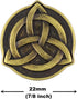 Bezelry 10 Pieces Celtic Trinity Knot Metal Shank Buttons. 22mm (7/8 inch)(Antique Brass)...