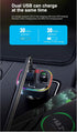 Bluetooth FM Transmitter for Car, QC3.0 & USB-C PD 18W Quick Charger & 7 Colors LED Backlit Car Radio Bluetooth Adapter, MP3 Music Player with EQ ...