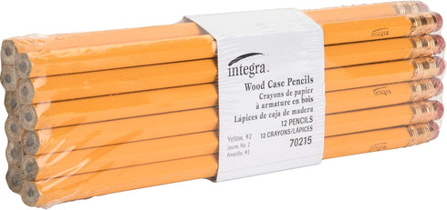 Integra Economy Pencil, No 2 Soft Lead, Yellow (ITA70215)...