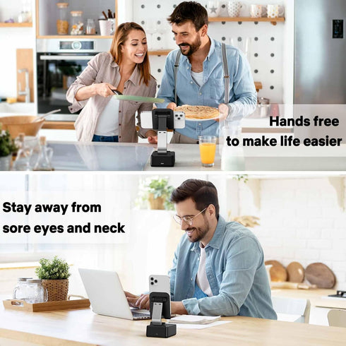 LENRUE Gifts for Men Women, Cell Phone Stand with Wireless Bluetooth Speakers, Flexible Comfort View, Loud Clear Sound, Birthday Gifts for Women M...