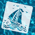 FINGERINSPIRE Nautical Sailboat Stencil for Painting 11.8x11.8 inch Hollow Out Seagulls Sea Fish Craft Stencil Reusable Sea Water Wave Stencil Boa...