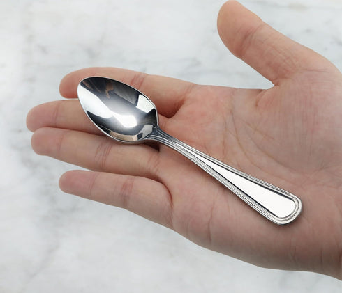 New Star Foodservice 1029871 Slimline Pattern, 18/0 Stainless Steel, Coffee Spoon, 4.75-Inch, Set of 12...