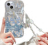 Compatible with iPhone 11 Case for Women/Girls, Cute Butterfly Glitter Bling with Bracelets Anti-Scratch Shockproof Case for iPhone 11, Blue with ...