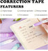 2 in 1 White Out Correction Tape and Double Sided Tape Roller, Cute Quick Dry Japan, with Permanent Adhesive Tape Runner,for School Office Instant...