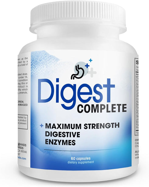 Digest Complete 2-in-1 Probiotic Digestive Enzymes, 60 Capsules...