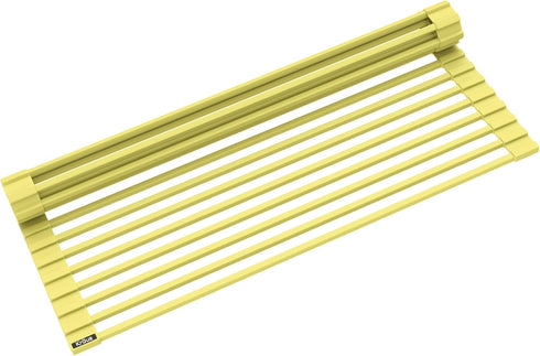 Kraus Multipurpose Workstation Sink Roll-Up Dish Drying Rack, Colander and Trivet in Yellow, KRM-11YL...