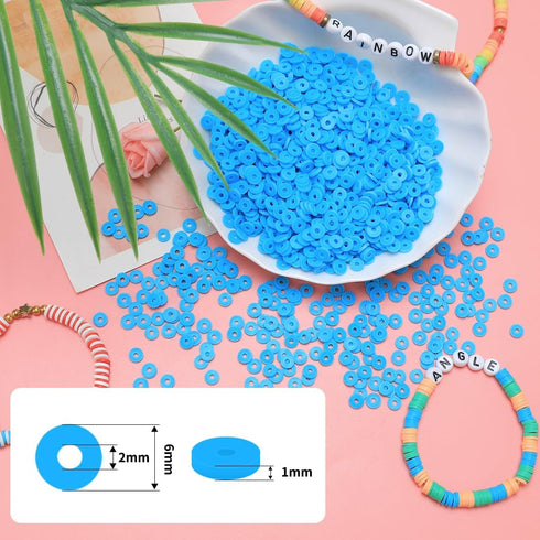 Praisebank Clay Beads, 2000pcs Blue Clay Beads,Bracelet Making, Polymer Clay Beads, Beads, Clay Beads for Bracelets Making, Beads for Jewelry Maki...
