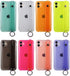 Omorro for iPhone 12 Mini Bling Girly Case, Glitter Candy Color Crystal Clear Cover with Adjustable Hand Finger Strap Kickstand Soft TPU Protectiv...