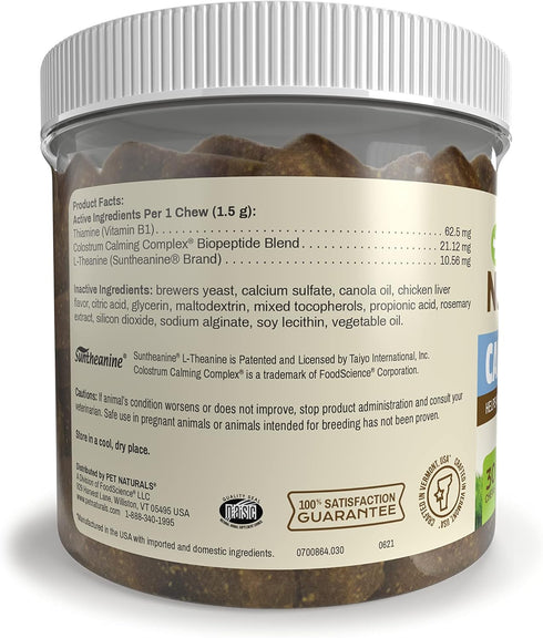 Pet Naturals Calming for Medium and Large Dogs, 30 Chicken Flavored Chews - Works in 30 Minutes, Anxiety Relief for Dogs, Vet Recommended...
