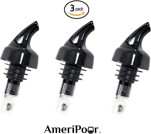 Measured Pourer - Liquor Bottle Pourers - Collared - Made 100% In The USA. Bar Spouts That Don't Leak - No Cracks, Just A Perfect Cocktail Pour Ev...