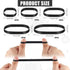 100pcs Black Rubber Bands, 5 Sizes Heavy-Duty Thick Rubber Band Assorted Wide Elastic Band for Litter Box File Folder Camping Hiking Home School O...